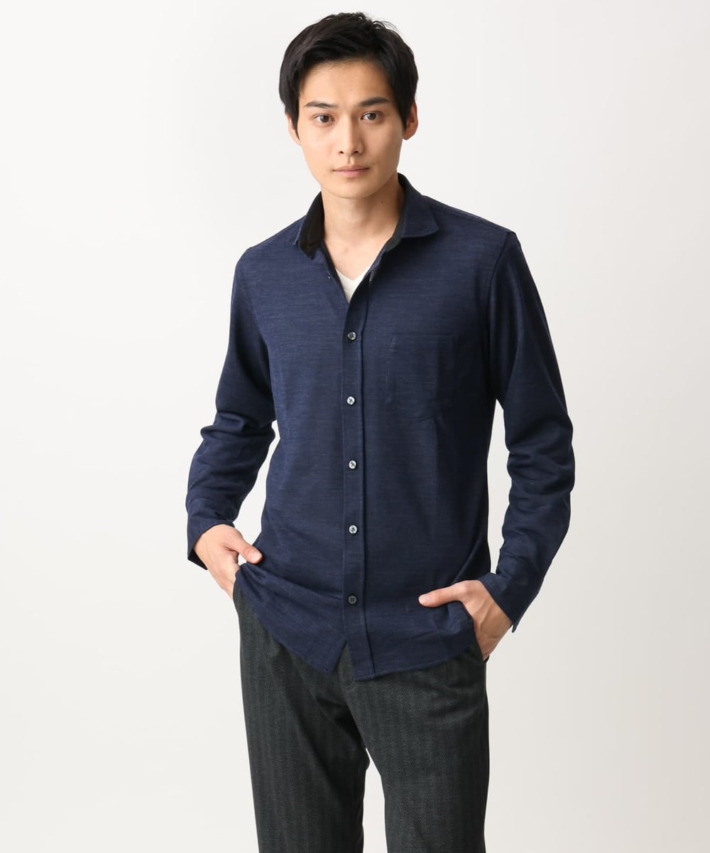 品良く着こなすため 限定展開】長袖シャツ/スーパーTWサーフニット(ブラウス・シャツ トップス