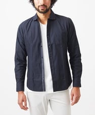 MKBAA53120 MK MICHEL KLEIN HOMME(MKミッシェルクランオム) 【日本製生地使用】長袖シャツ/ドビーリバーシブル ダークグレー