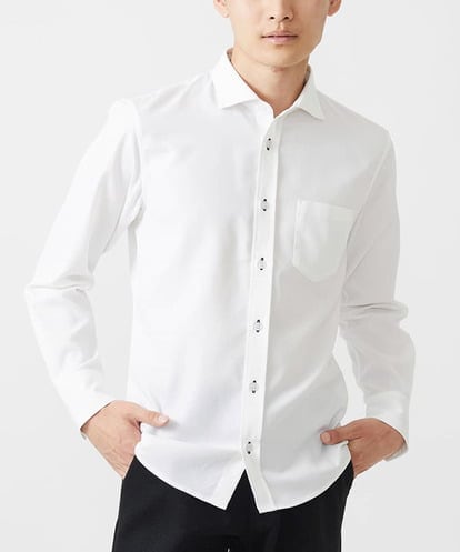 MKBAA60140 MK MICHEL KLEIN HOMME 【日本製生地使用】長袖シャツ/カラミドビー