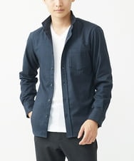 MKBAA65150 MK MICHEL KLEIN HOMME(MKミッシェルクランオム) 【ON/OFF対応】長袖シャツ/ソフトサーモダイヤカット ネイビー