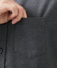 MKBAA65150 MK MICHEL KLEIN HOMME(MKミッシェルクランオム) 【ON/OFF対応】長袖シャツ/ソフトサーモダイヤカット グレー