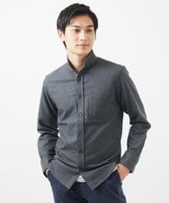 MKBAA65150 MK MICHEL KLEIN HOMME(MKミッシェルクランオム) 【ON/OFF対応】長袖シャツ/ソフトサーモダイヤカット グレー