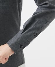 MKBAA65150 MK MICHEL KLEIN HOMME(MKミッシェルクランオム) 【ON/OFF対応】長袖シャツ/ソフトサーモダイヤカット グレー