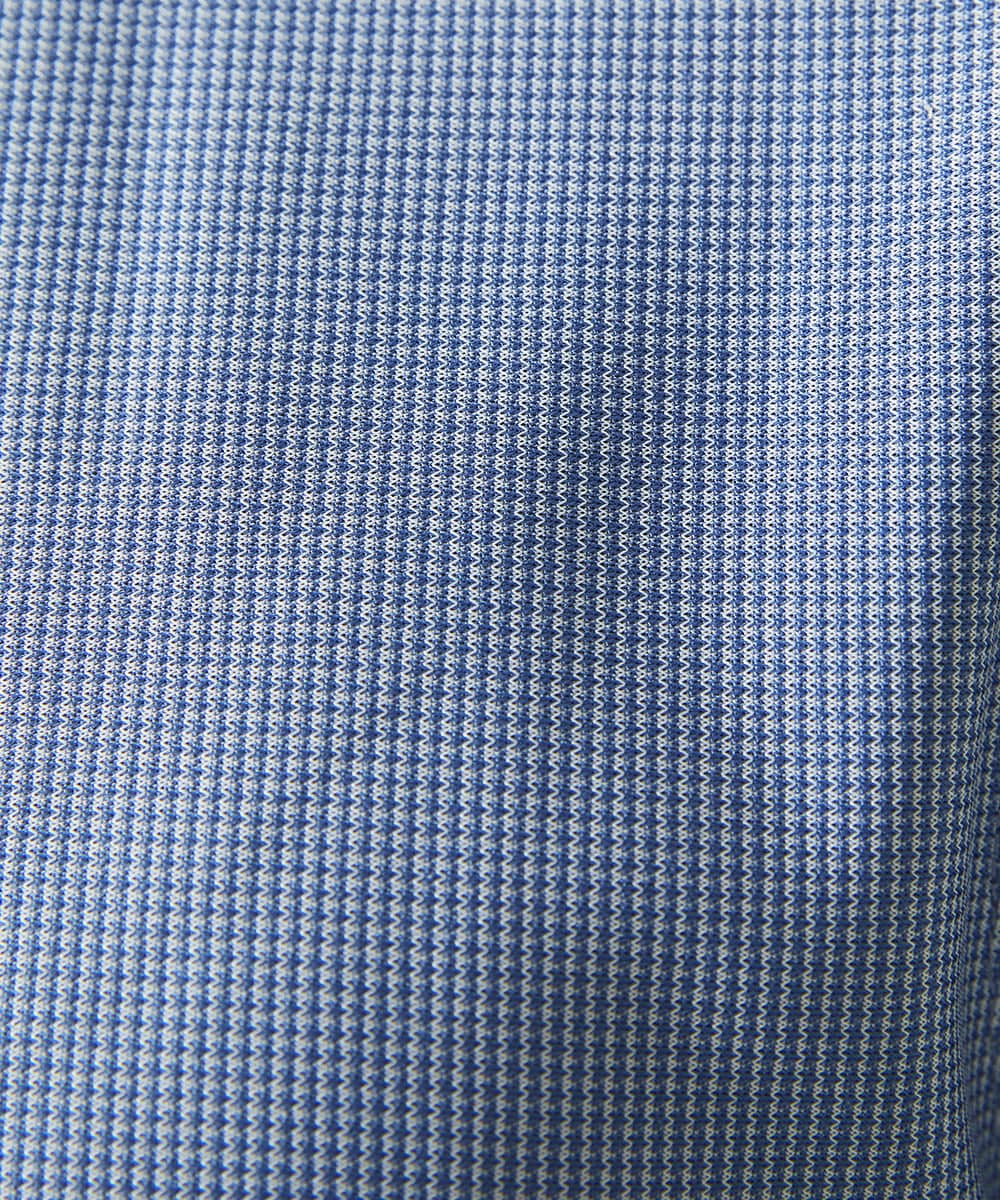 MKBAD50130 MK MICHEL KLEIN HOMME(MKミッシェルクランオム) アクティブセッター千鳥シャツ ブルー