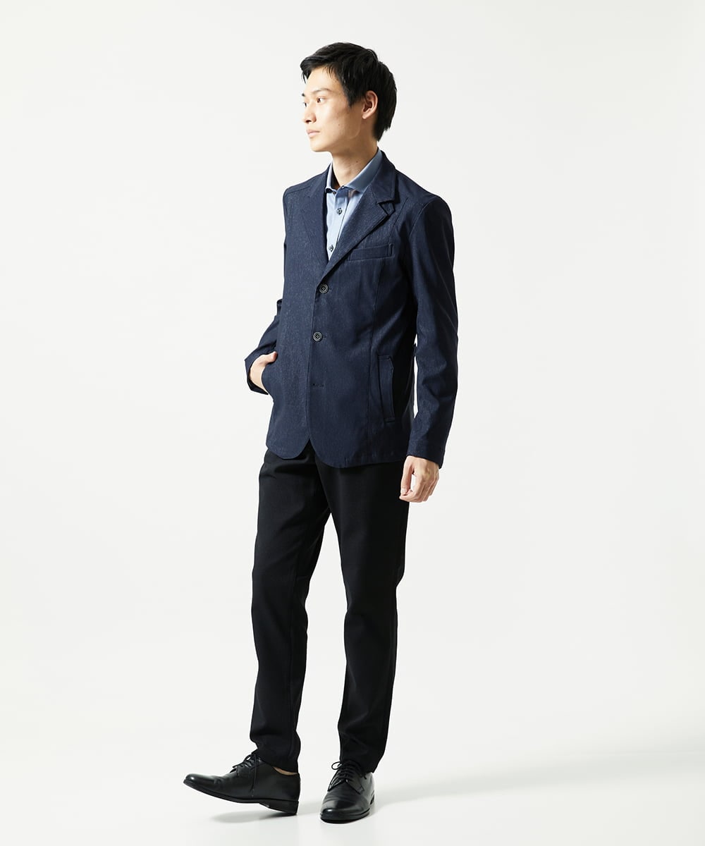 MKBAD50130 MK MICHEL KLEIN HOMME(MKミッシェルクランオム) アクティブセッター千鳥シャツ ブルー