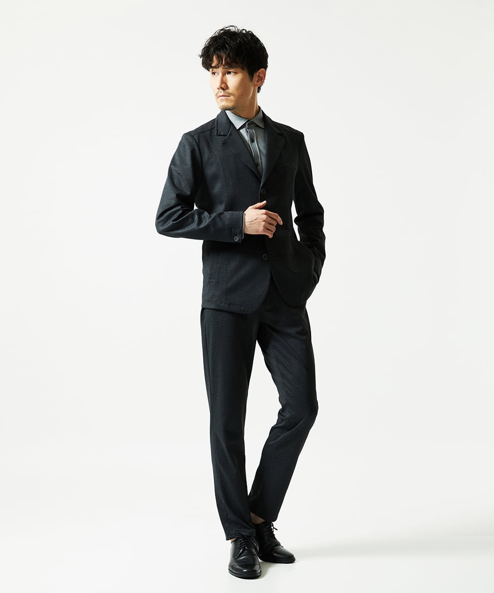 MKBAD50130 MK MICHEL KLEIN HOMME(MKミッシェルクランオム) アクティブセッター千鳥シャツ グレー