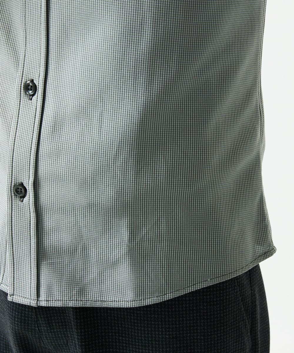 MKBAD50130 MK MICHEL KLEIN HOMME(MKミッシェルクランオム) アクティブセッター千鳥シャツ グレー