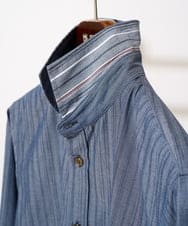 MKBAD53120 MK MICHEL KLEIN HOMME(MKミッシェルクランオム) 【洗える／日本製生地】ドビーリバーシブルシャツ ブルー