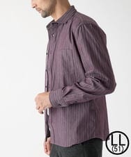 MKBAD53120 MK MICHEL KLEIN HOMME(MKミッシェルクランオム) 【洗える／日本製生地】ドビーリバーシブルシャツ パープル