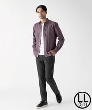 MKBAD53120 MK MICHEL KLEIN HOMME(MKミッシェルクランオム) 【洗える／日本製生地】ドビーリバーシブルシャツ パープル