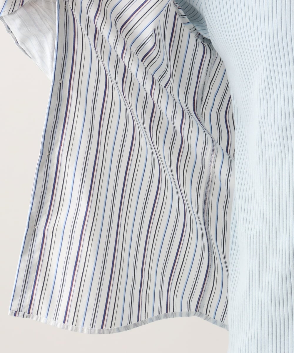 MKBAD53120 MK MICHEL KLEIN HOMME(MKミッシェルクランオム) 【洗える／日本製生地】ドビーリバーシブルシャツ ホワイト