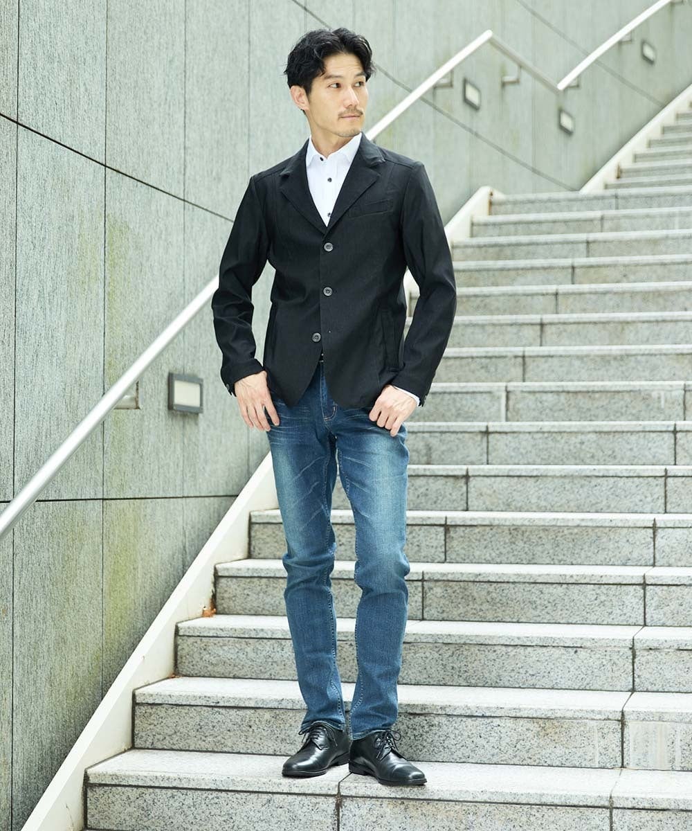 MKBAD60130 MK MICHEL KLEIN HOMME(MKミッシェルクランオム) 【ビジ／カジ対応／ストレッチ】ホワイトドビーシャツ ホワイト