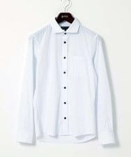 MKBAD60130 MK MICHEL KLEIN HOMME(MKミッシェルクランオム) 【ビジ／カジ対応／ストレッチ】ホワイトドビーシャツ ホワイト