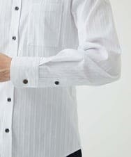MKBAD60130 MK MICHEL KLEIN HOMME(MKミッシェルクランオム) 【ビジ／カジ対応／ストレッチ】ホワイトドビーシャツ ホワイト
