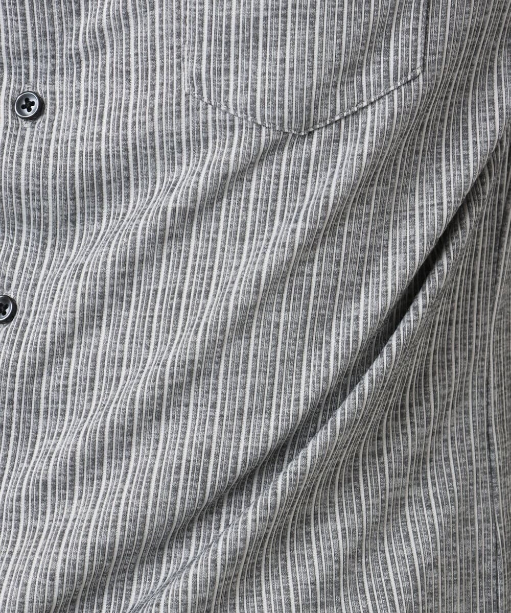 MKBAF19090 MK MICHEL KLEIN HOMME(MKミッシェルクランオム) オニキスストライプシャツ グレー