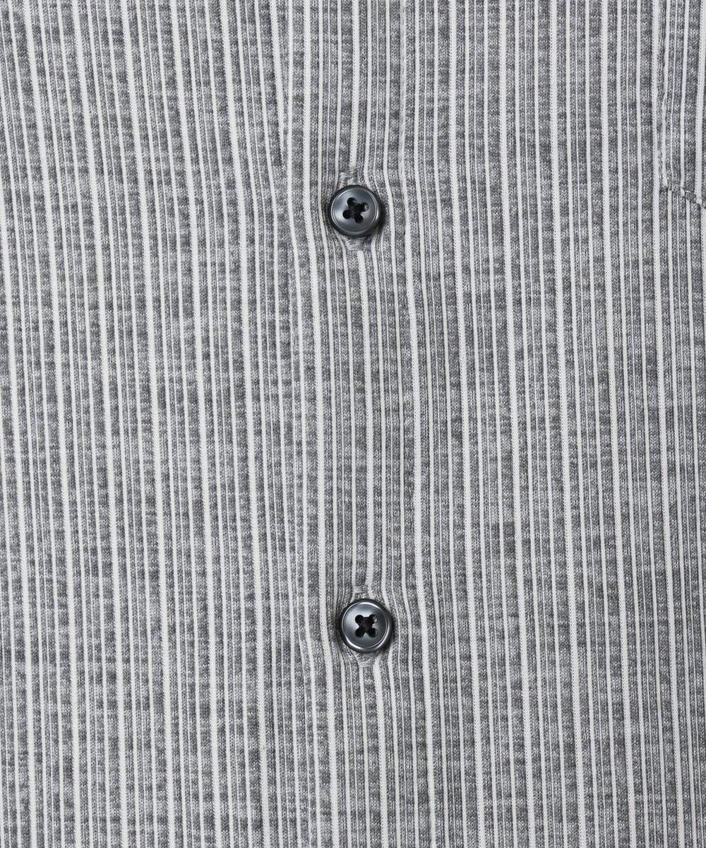 MKBAF19090 MK MICHEL KLEIN HOMME(MKミッシェルクランオム) オニキスストライプシャツ グレー