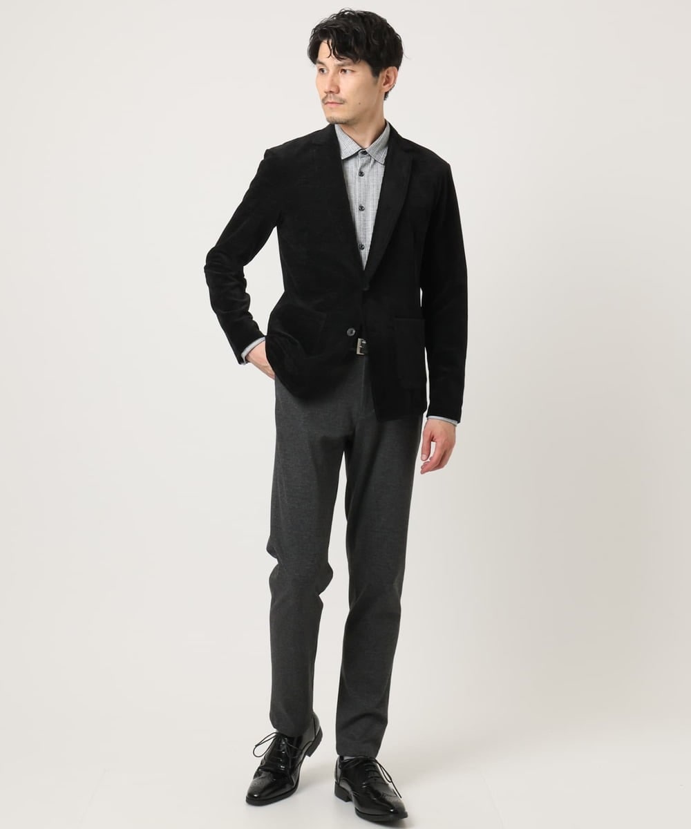 MKBAF19090 MK MICHEL KLEIN HOMME(MKミッシェルクランオム) オニキスストライプシャツ グレー