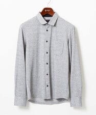 MKBAF19090 MK MICHEL KLEIN HOMME(MKミッシェルクランオム) 【洗える／ストレッチ】オニキスストライプ長袖シャツ グレー