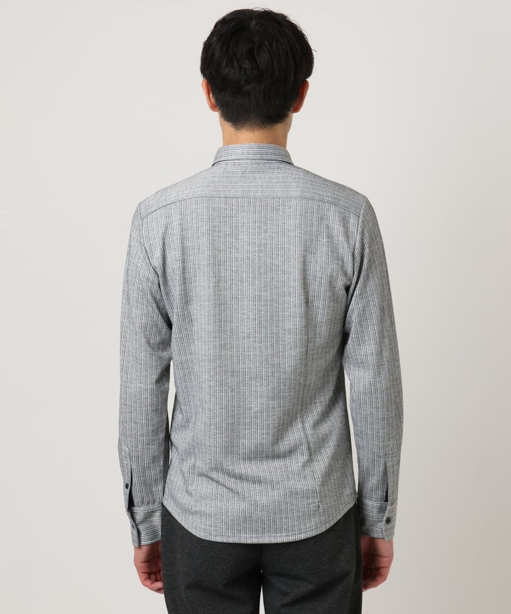 MKBAF19090 MK MICHEL KLEIN HOMME(MKミッシェルクランオム) オニキスストライプシャツ グレー