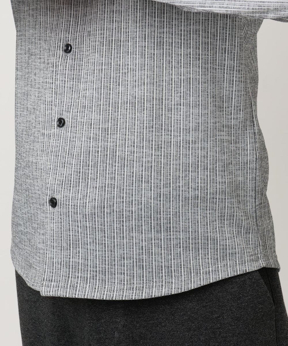 MKBAF19090 MK MICHEL KLEIN HOMME(MKミッシェルクランオム) オニキスストライプシャツ グレー