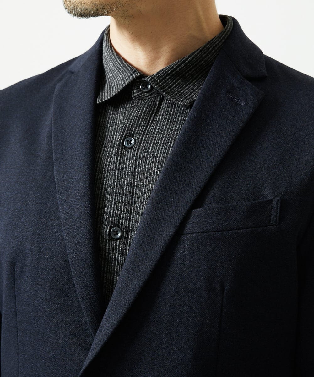 MKBAF19090 MK MICHEL KLEIN HOMME(MKミッシェルクランオム) オニキスストライプシャツ ブラック