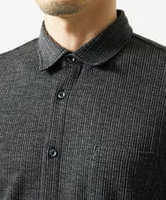 MKBAF19090 MK MICHEL KLEIN HOMME(MKミッシェルクランオム) オニキスストライプシャツ ブラック