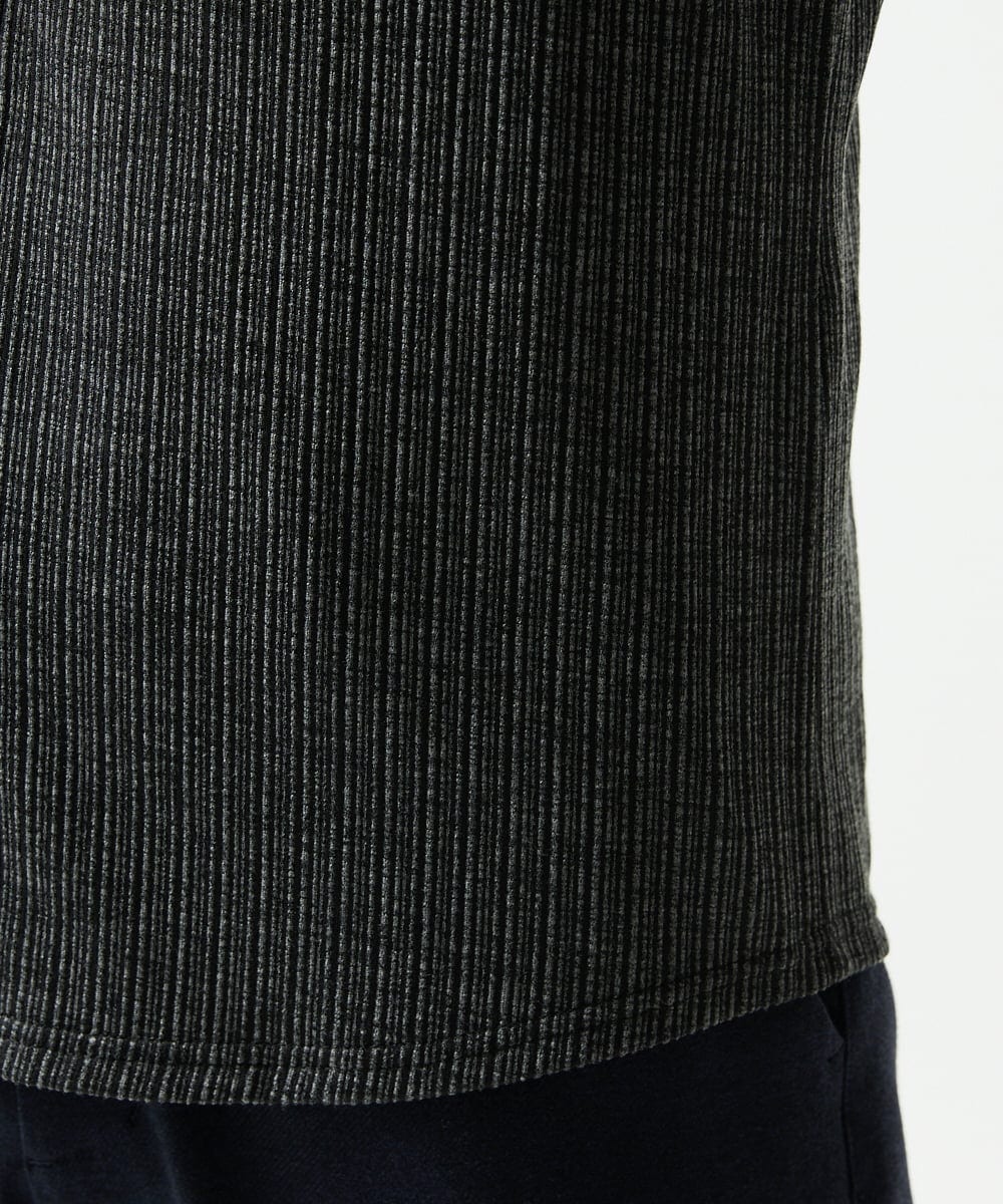 MKBAF19090 MK MICHEL KLEIN HOMME(MKミッシェルクランオム) オニキスストライプシャツ ブラック