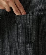 MKBAF19090 MK MICHEL KLEIN HOMME(MKミッシェルクランオム) オニキスストライプシャツ ブラック