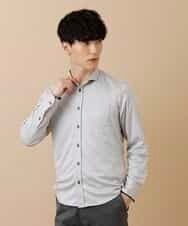 MKBAM62110 MK MICHEL KLEIN HOMME(MKミッシェルクランオム) シャツ／カットミニへリンボン グレー