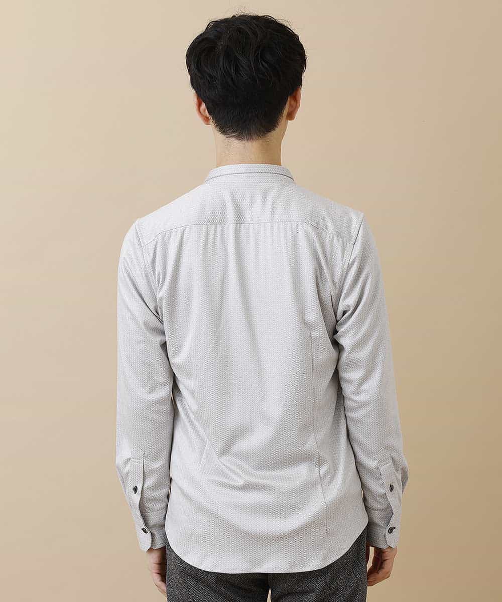 MKBAM62110 MK MICHEL KLEIN HOMME(MKミッシェルクランオム) シャツ／カットミニへリンボン グレー