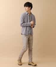 MKBAM64110 MK MICHEL KLEIN HOMME(MKミッシェルクランオム) シャツ／チドリ＆チェックコットン レッド