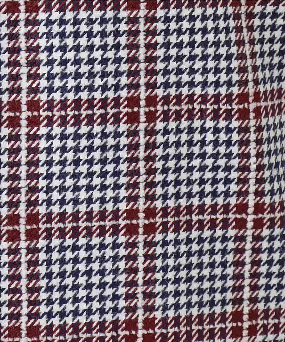 MKBAM64110 MK MICHEL KLEIN HOMME(MKミッシェルクランオム) シャツ／チドリ＆チェックコットン レッド