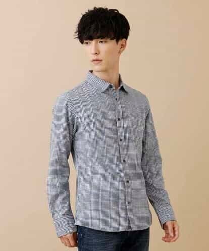 MKBAM64110 MK MICHEL KLEIN HOMME シャツ／チドリ＆チェックコットン