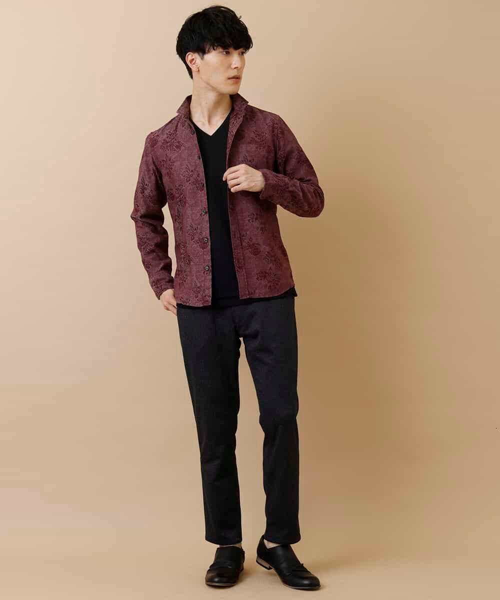 MKBAO03110 MK MICHEL KLEIN HOMME(MKミッシェルクランオム) ミストフラワーシャツ パープル