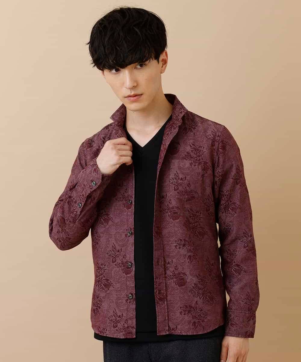 MKBAO03110 MK MICHEL KLEIN HOMME(MKミッシェルクランオム) ミストフラワーシャツ パープル