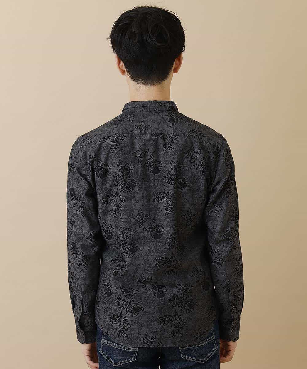 MKBAO03110 MK MICHEL KLEIN HOMME(MKミッシェルクランオム) ミストフラワーシャツ ブラック