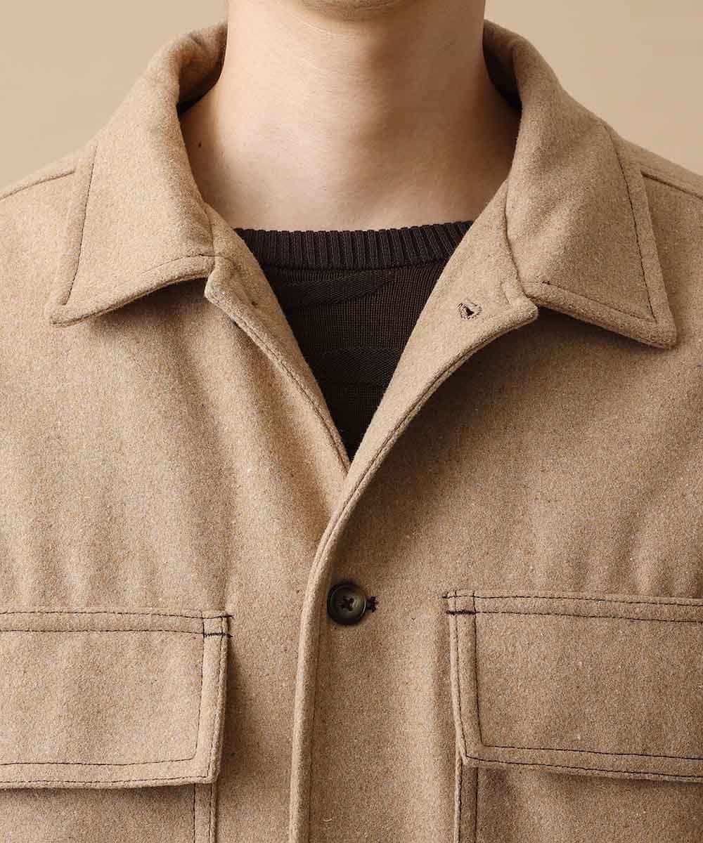 MKBAO41130 MK MICHEL KLEIN HOMME(MKミッシェルクランオム) CPOシャツ ベージュ
