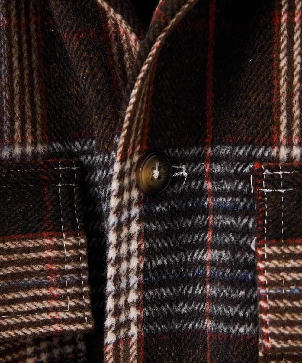 MKBAO41130 MK MICHEL KLEIN HOMME(MKミッシェルクランオム) CPOシャツ ブラウン
