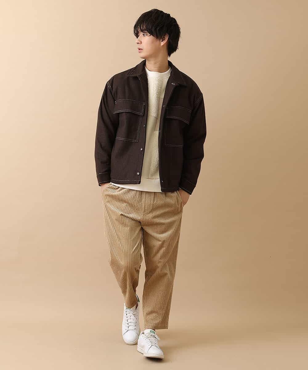 MKBAO41130 MK MICHEL KLEIN HOMME(MKミッシェルクランオム) CPOシャツ ブラウン