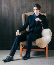 MKBAV50140 MK MICHEL KLEIN HOMME(MKミッシェルクランオム) ジオメトリックジャガードシャツ ネイビー(57)