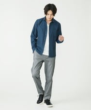 MKBAV50140 MK MICHEL KLEIN HOMME(MKミッシェルクランオム) ジオメトリックジャガードシャツ ネイビー(57)