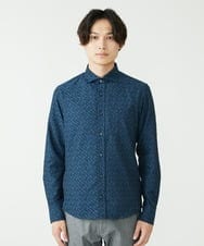 MKBAV50140 MK MICHEL KLEIN HOMME(MKミッシェルクランオム) ジオメトリックジャガードシャツ ネイビー(57)