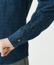 MKBAV50140 MK MICHEL KLEIN HOMME(MKミッシェルクランオム) ジオメトリックジャガードシャツ ネイビー(57)