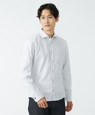 MKBAV50140 MK MICHEL KLEIN HOMME(MKミッシェルクランオム) ジオメトリックジャガードシャツ ホワイト(90)