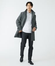MKBAV50140 MK MICHEL KLEIN HOMME(MKミッシェルクランオム) ジオメトリックジャガードシャツ ホワイト(90)
