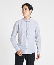 MKBAV50140 MK MICHEL KLEIN HOMME(MKミッシェルクランオム) ジオメトリックジャガードシャツ ホワイト(90)