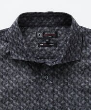 MKBAV50140 MK MICHEL KLEIN HOMME(MKミッシェルクランオム) ジオメトリックジャガードシャツ ダークグレー(93)