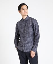 MKBAV50140 MK MICHEL KLEIN HOMME(MKミッシェルクランオム) ジオメトリックジャガードシャツ ダークグレー(93)