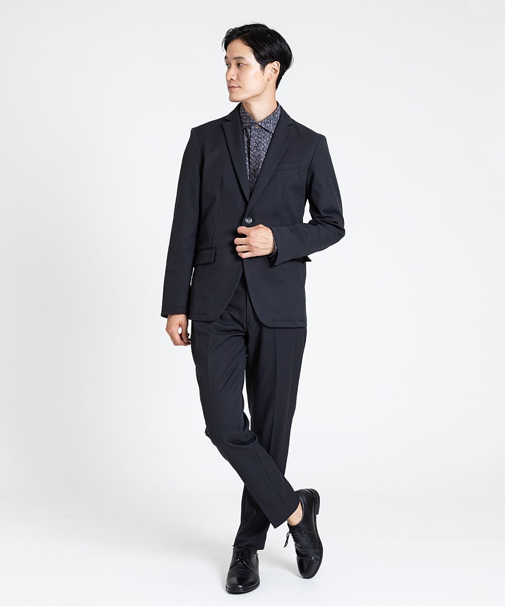 MKBAV50140 MK MICHEL KLEIN HOMME(MKミッシェルクランオム) ジオメトリックジャガードシャツ ダークグレー(93)