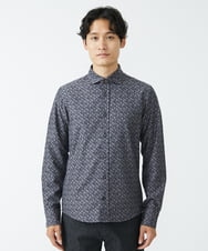MKBAV50140 MK MICHEL KLEIN HOMME(MKミッシェルクランオム) ジオメトリックジャガードシャツ ダークグレー(93)